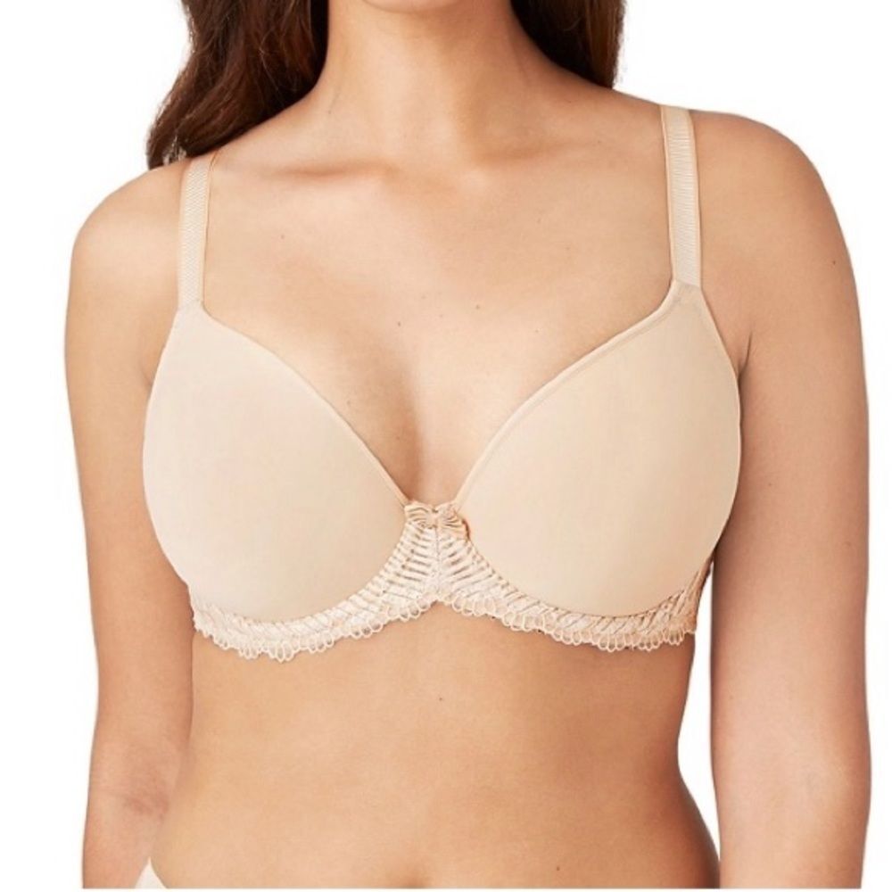 WACOAL La Femme Underwire T Shirt Bra Beige Foam Cups Size 32 G DDDD - Picture 8 of 8